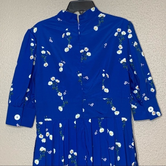 Wayward Fancies eShakti Dress Blue Floral Midi Size S 6 - Picture 10 of 11